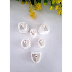 Conjunto de Cortadores de Arcilla Polimérica Geometricas para Anillas