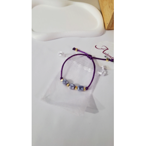 Amalia. Pulsera Artesanal de Hilo Morado